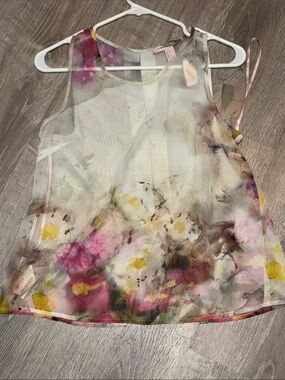 Floral Watercolor top - Pink & Yellow